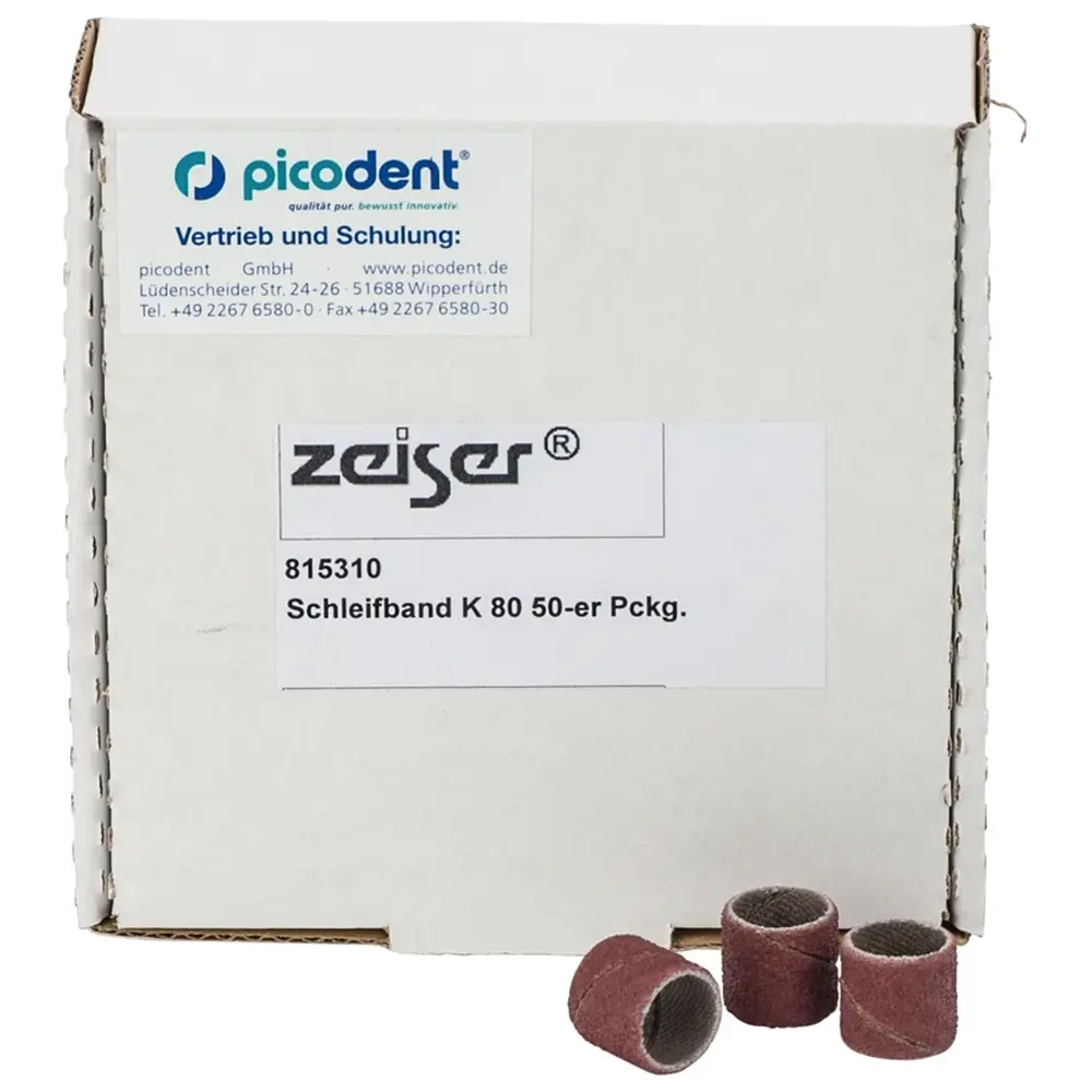 picodent Schleifband - Packung 50 Stück Korn 80