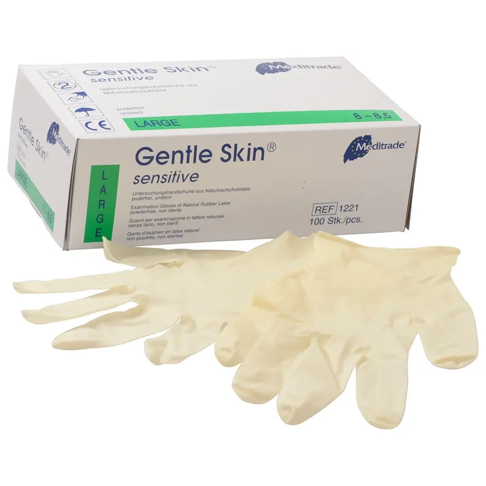 Meditrade Gentle Skin® sensitive - Packung 100 Stück puderfrei, natur, L Meditrade Gentle Skin® sensitive - Packung 100 Stück puderfrei, natur, L