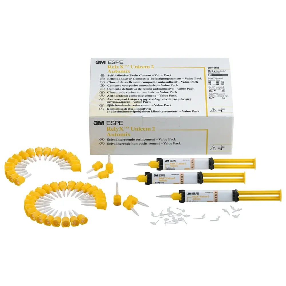 Solventum Dental Solutions RelyX™ Unicem 2 Automix - Value Pack 3 x 8,5 g Automix-Spritze A2 universal, Zubehör