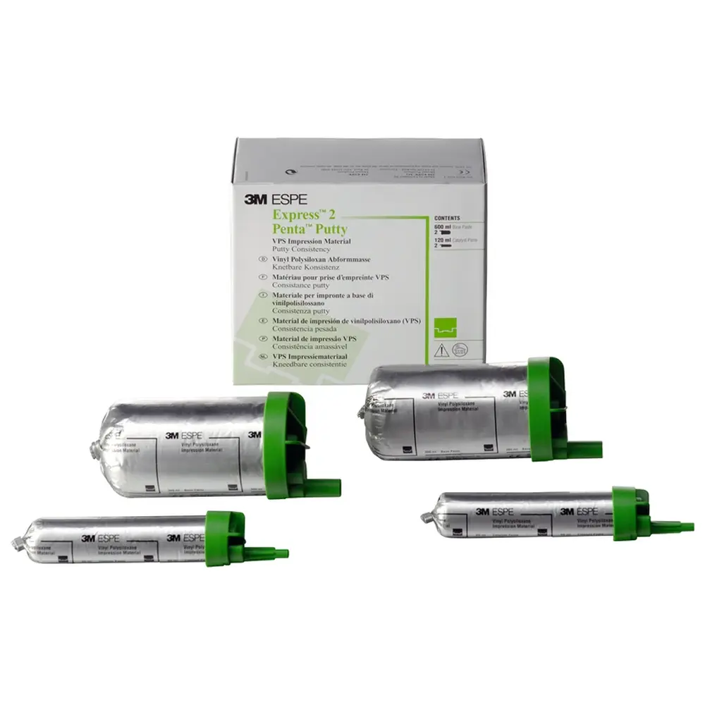 Solventum Dental Solutions Express™ 2 Penta™ Putty - Refill Packung 2 x 300 ml Basispaste, 2 x 60 ml Katalysator