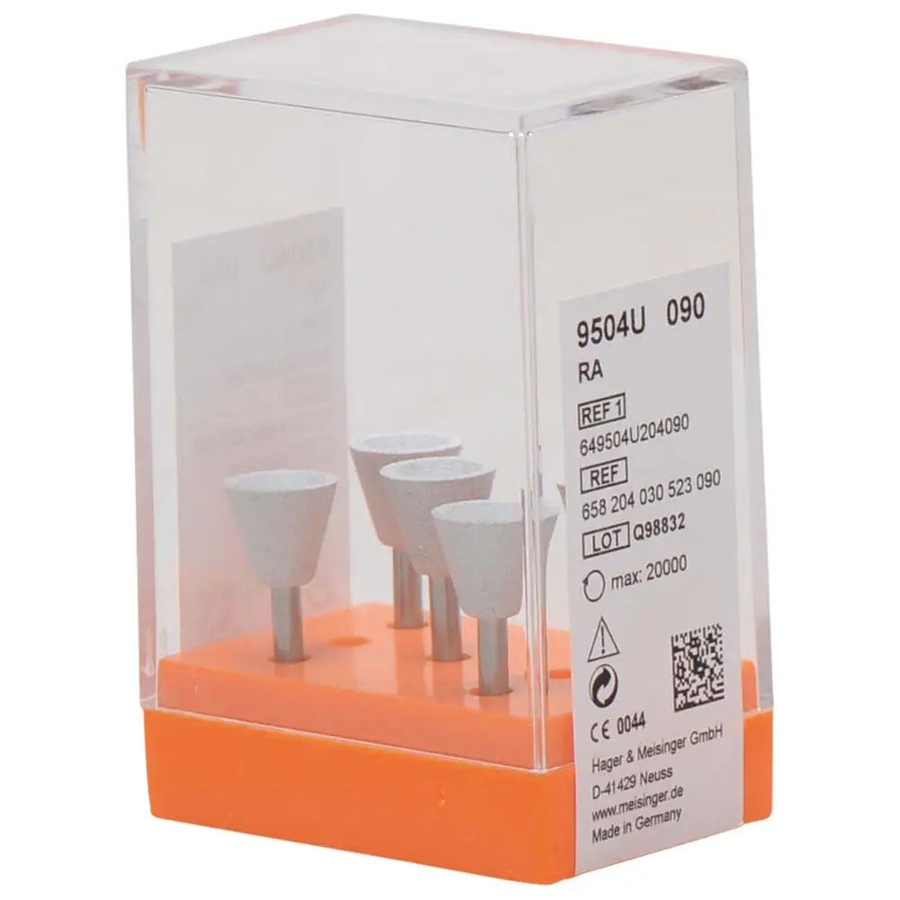 Hager & Meisinger Universalpolierer 9504U - Packung 5 Stück weiß, RA, Figur 030, 8,5 mm, ISO 090