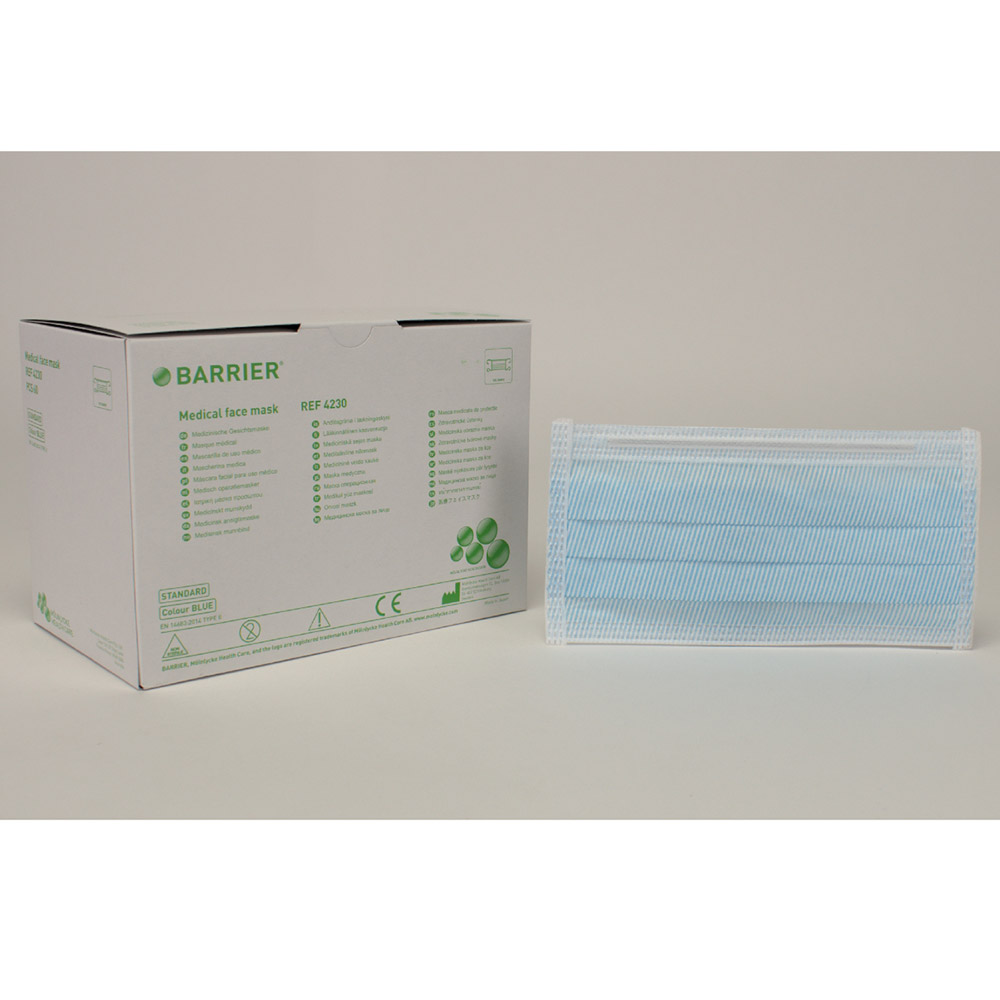 OP-Maske Barrier Spez.Hypoall. blau 60St