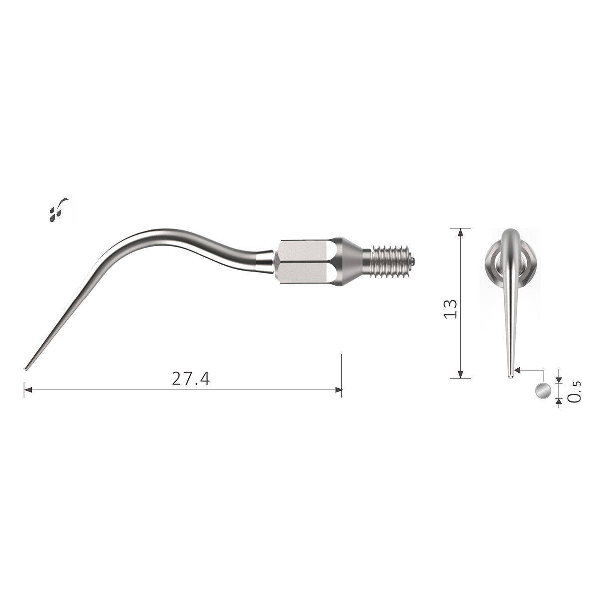 Xpedent Ultraschallspitze k#60 Perio (GK5) Perio (passend für den Einsatz mit KaVo® SONICflex® Geräten)