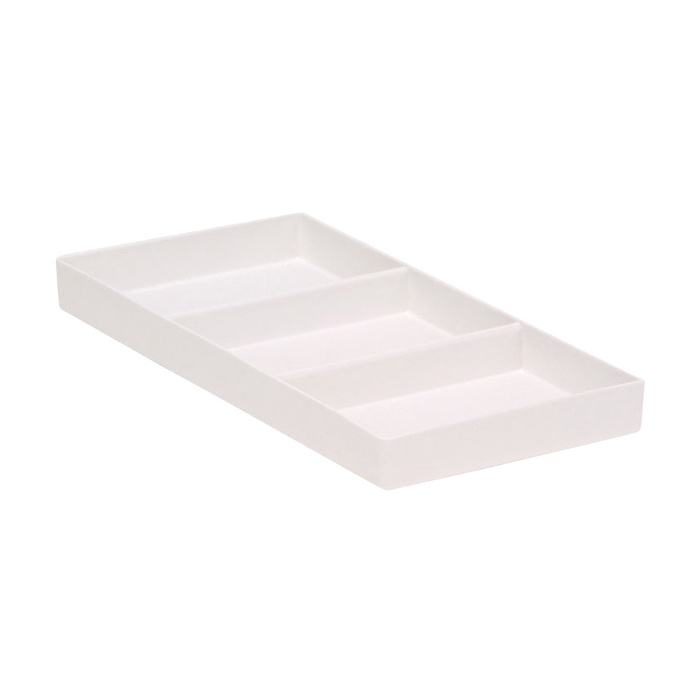 Cabinet Tray mit 3 Fächern weiß St