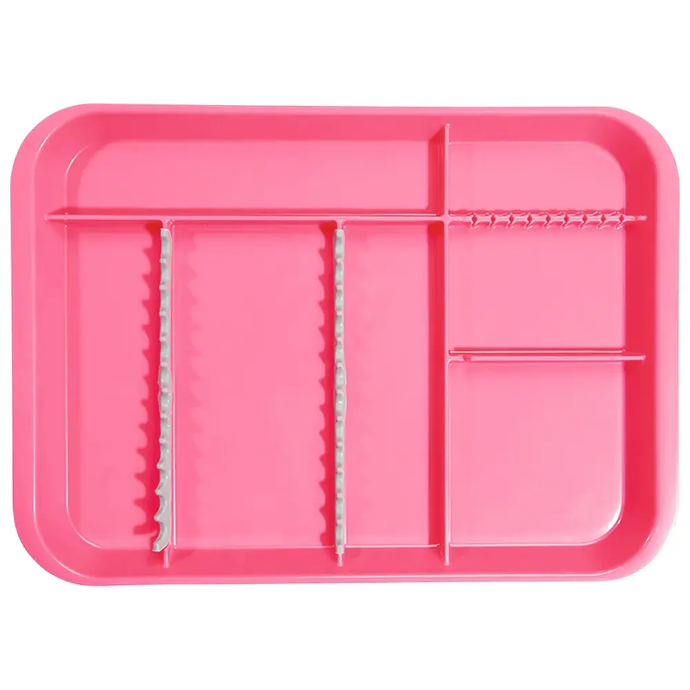 Medicom B-Lok Tray - Stück Tray 34 x 24,5 x 2,2 cm, mit Einteilung neonpink