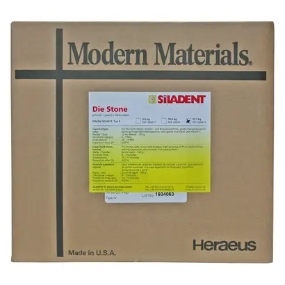 SILADENT Die Stone - Karton 22,7 kg Naturgips pfirsich