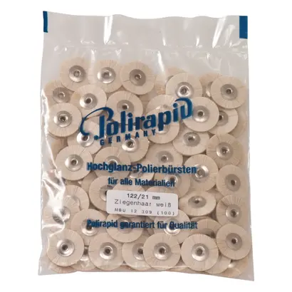 Polirapid Dr. Montemerlo GmbH & Co. KG Miniaturbürste unmontiert 122/21mm Ziegenhaar weiß Pa 100