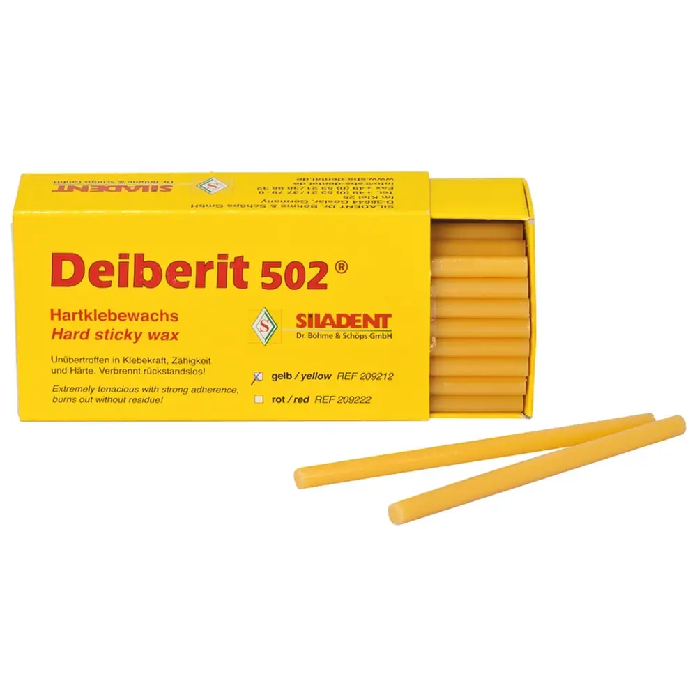 SILADENT Deiberit 502® - Packung 50 Stangen Hartklebewachs gelb SILADENT Deiberit 502® - Packung 50 Stangen Hartklebewachs gelb