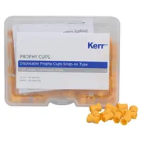 Kerr Farbige Prophy Cups - Packung 120 Stück ocker lamellenförmig, weiches Gummi, Snap-On