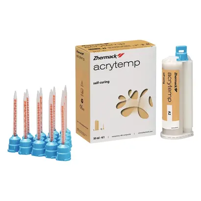 222069_ACRYTEMP_A2__15_Mixing_Tips_Pa_50ml Zhermack GmbH ACRYTEMP A2 + 15 Mixing Tips Pa 50ml