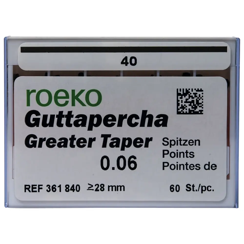 COLTENE Guttapercha Greater Taper - Packung 60 Stück Taper.06 ISO 040