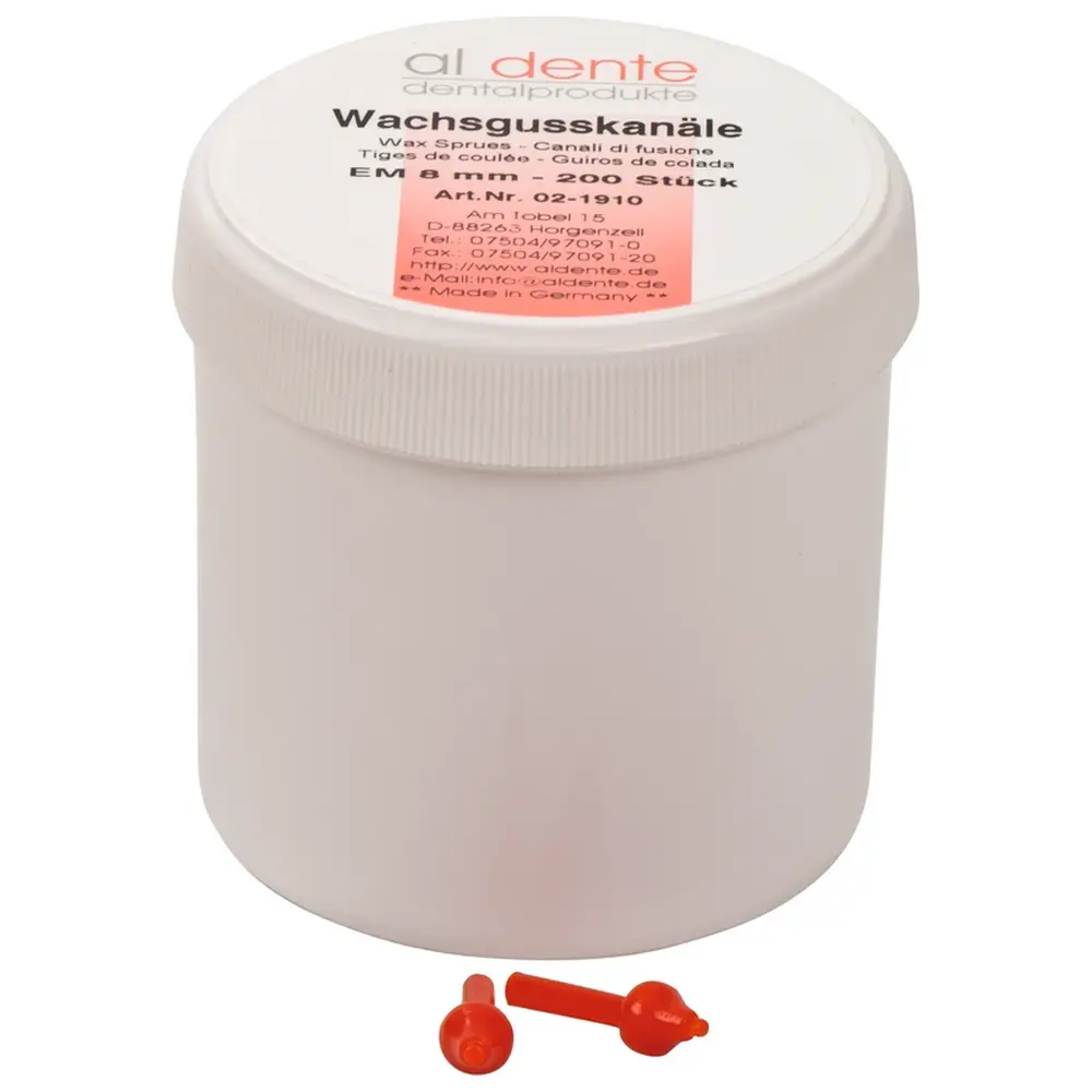 al dente Dentalprodukte Guss-Sticks - Packung 200 Sticks EM, 8 mm