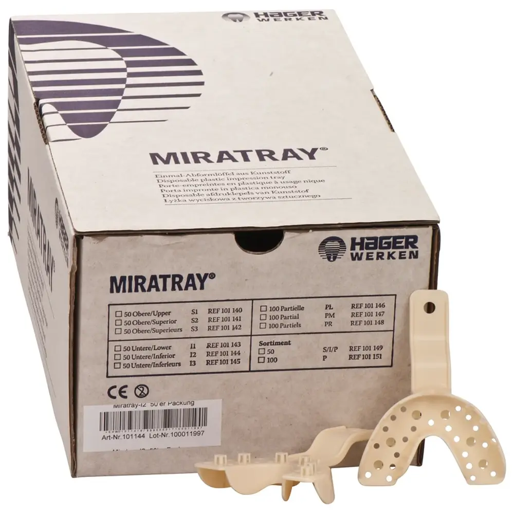 Hager & Werken MIRATRAY® - Karton 50 Stück UK I2, mittel