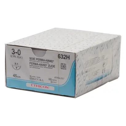 Johnson & Johnson International PH-Seide schwarz 45cm 3-0 x1 gefl.Stärke 2 Pa 36