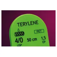 Serag-Wiessner TERYLENE grün 50cm 4/0 GR-20 Pa 24