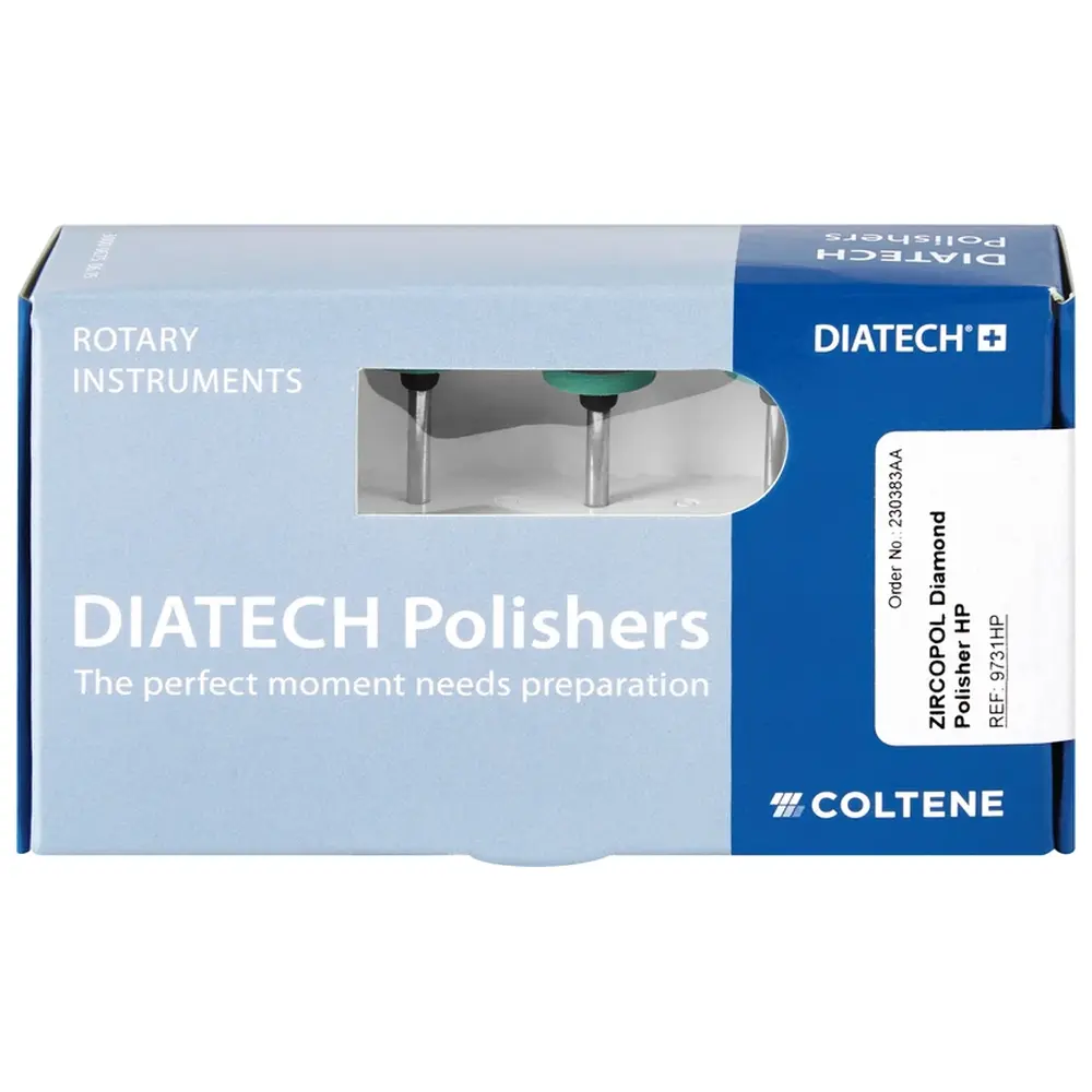 COLTENE DIATECH ZIRCOPOL PLUS - Packung 5 Stück hellgrün, HP, Figur 372 Scheibe, 2 mm, ISO 110