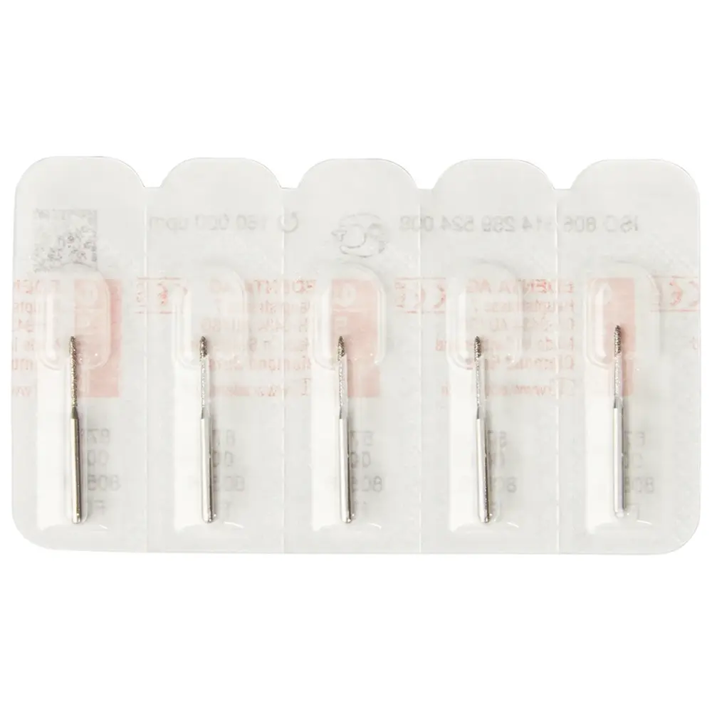 Edenta Diamanten 878 - Packung 5 Stück Standard, FG, Figur 289 Torpedo zylindrisch, 8 mm, ISO 008