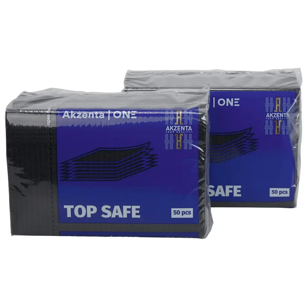 Akzenta TOP SAFE Patientenservietten - Karton 500 Stück schwarz, 33 x 45 cm, 2-lagig