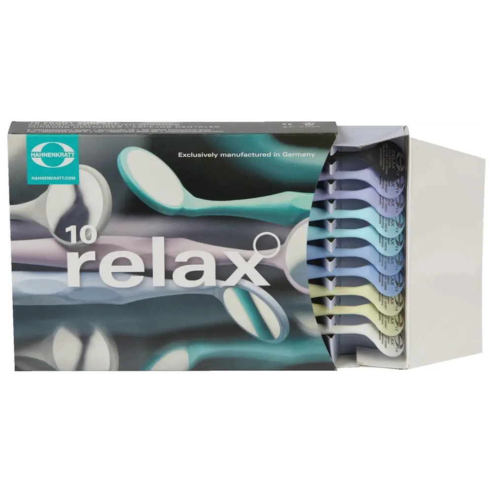 HAHNENKRATT RELAX FS RHODIUM - Packung 10 Stück (1 weiß, 1 anthrazit, 1 gelb, 1 blau, 2 lavendel, 2 mint, 2 pink), Größe 4