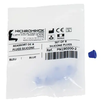 Nichrominox Silikon-Einsätze blau Pa 8