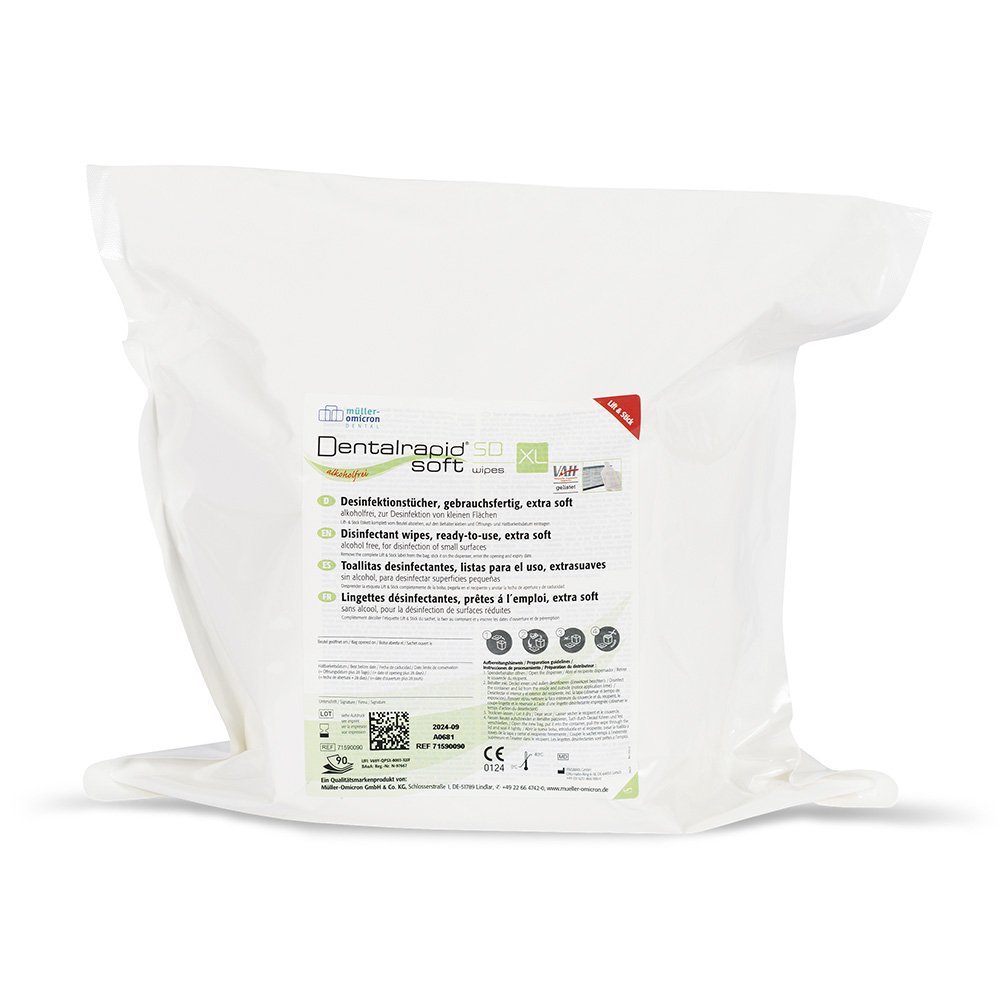 Dentalrapid soft SD wipes XL 2x90St Rl