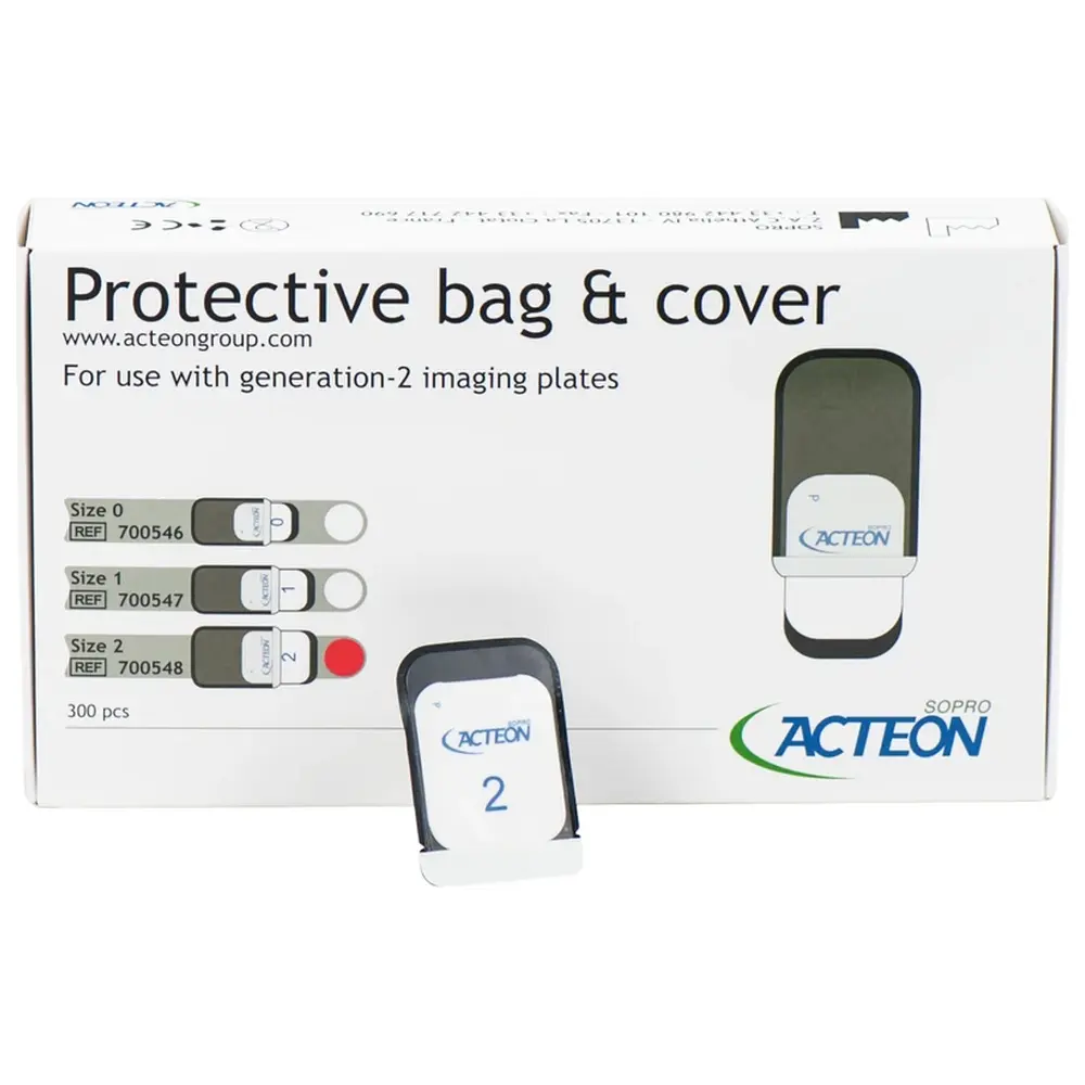 123585_BissSchutzhuellen_fuer_PSPIX_2__Packung_300_Schutzhuellen_Groesse_2 Sopro (ACTEON Group) Biss-Schutzhüllen für PSPIX 2 - Packung 300 Schutzhüllen Größe 2