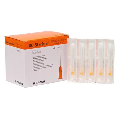 Berpu Medical Technology Co. Ltd. Sterican Dentalkanüle orange G25 D0,5mmx40mm 17/42 lang Pa 100