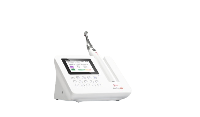 Endo-Motor Woodpecker Endo Radar PLUS – Bürstenlos, Apex-Locator, 100-1200 RPM, 360° Winkelstück, Wireless Charging