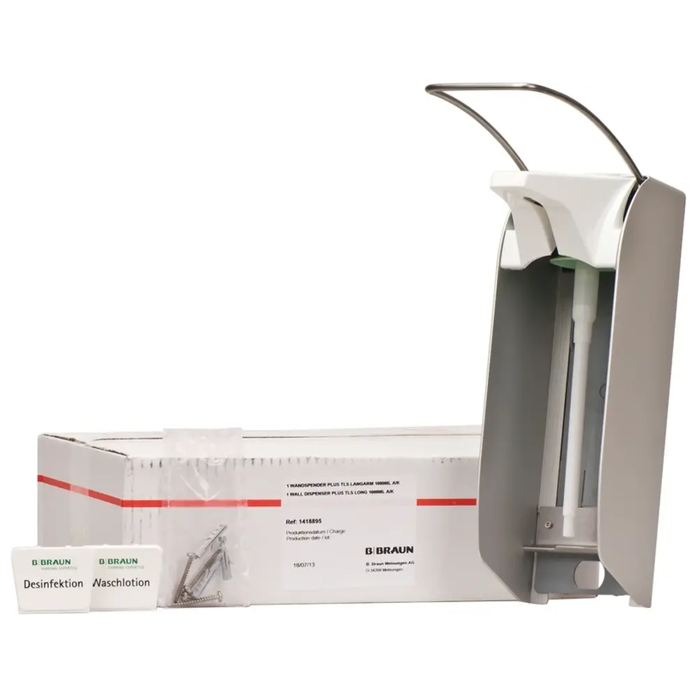 B. Braun Wandspender plus - Stück Spender TLS für 1 Liter Flasche, Armhebel lang