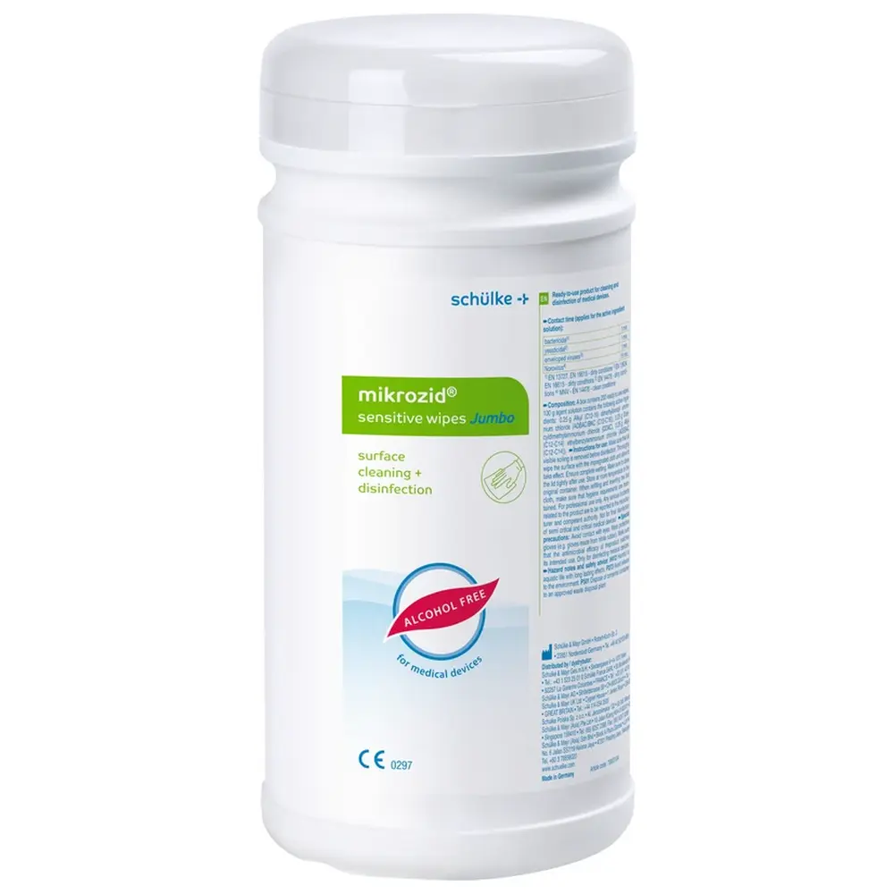 schülke mikrozid® sensitive wipes - Jumbo-Dose 200 Stück