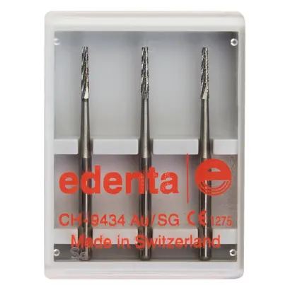Edenta Chirurgie Fräser HM C254 - Packung 3 Stück FG XL, Figur 415, 6 mm, ISO 010