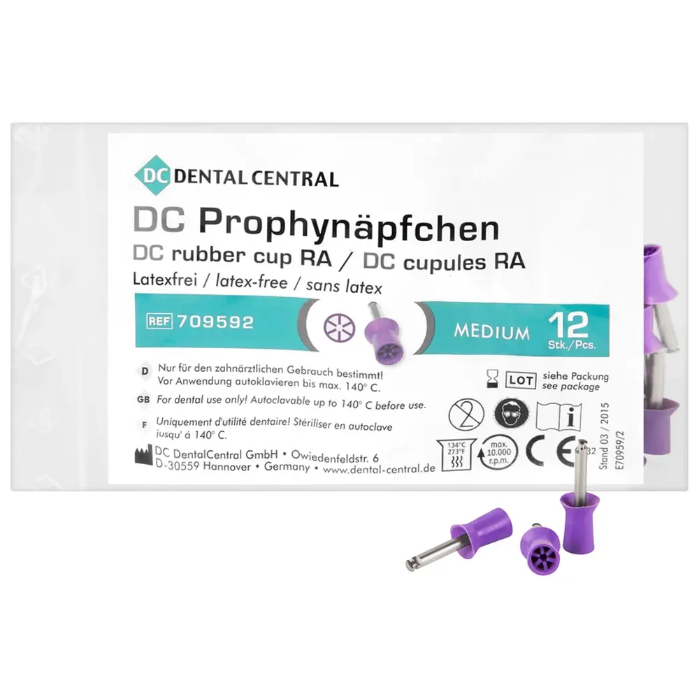 DC Dental Central DC Prophynäpfchen - Packung 12 Stück violett, medium, RA