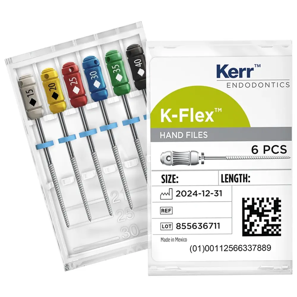 Kerr K-Flex Files - Packung 6 Stück 25 mm ISO 006 Kerr K-Flex Files - Packung 6 Stück 25 mm ISO 006