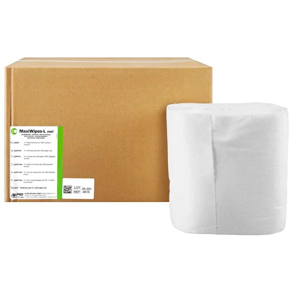 ALPRO MEDICAL MaxiWipes-L reel - Karton 4 x 160 Stück 20 x 40 cm