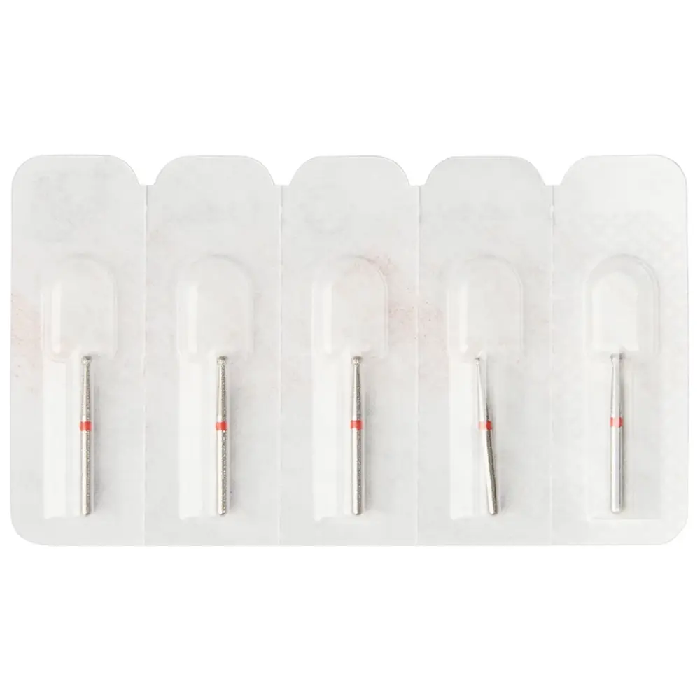 Edenta Diamanten 801 - Packung 5 Stück rot fein, FG, Figur 001 Kugel, ISO 014