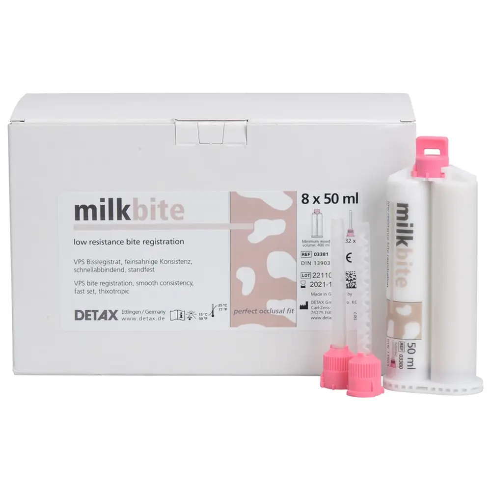 DETAX milkbite - Ecopackung 8 x 50 ml Doppelkartusche, Zubehör DETAX milkbite - Ecopackung 8 x 50 ml Doppelkartusche, Zubehör