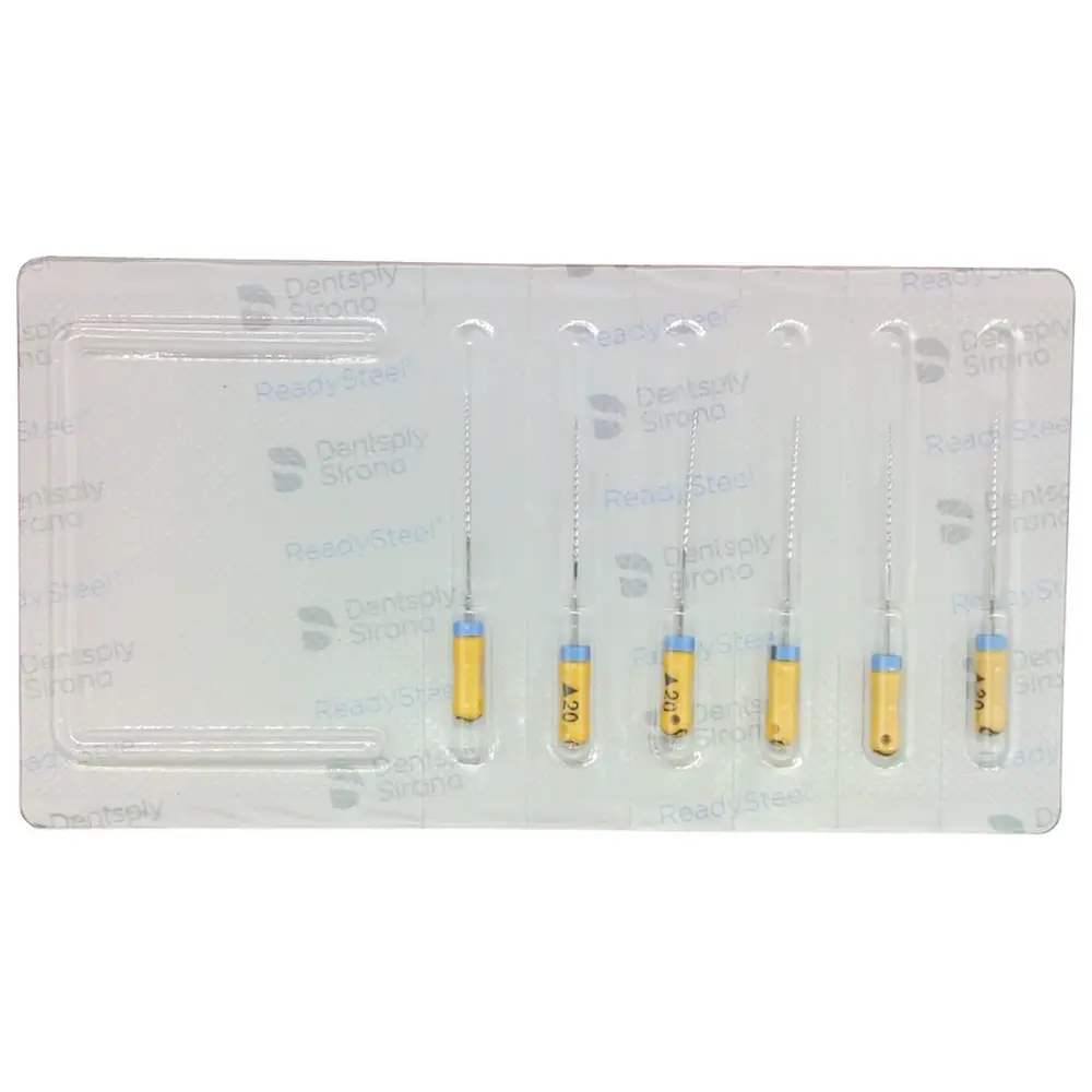 Dentsply Sirona READYSTEEL K-Reamers - Packung 6 Stück 28 mm ISO 020