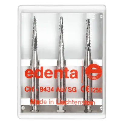 Edenta Chirurgie Knochenfräser nach Lindemann C162 - Packung 3 Stück RAL, Figur 408, 9 mm, ISO 016