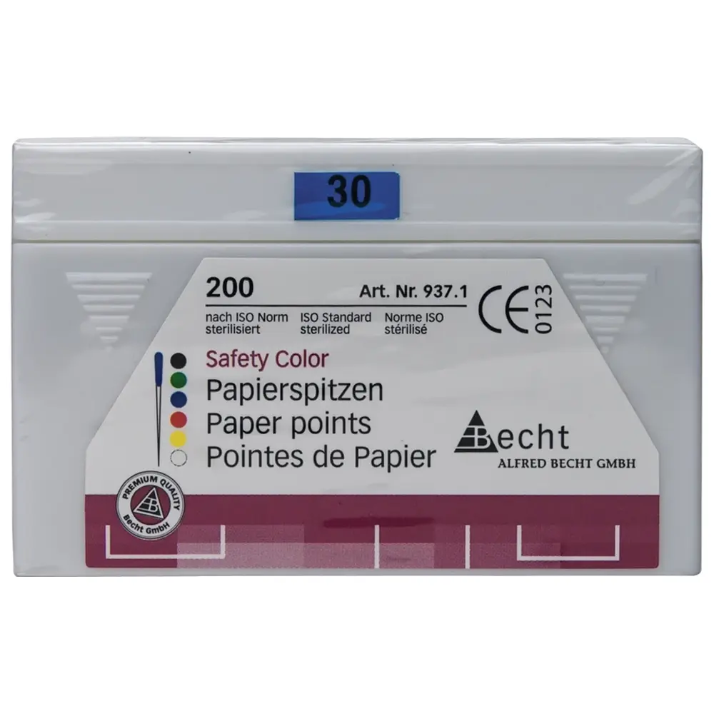 Becht Papierspitzen Safety Color - Packung 200 Stück ISO 030
