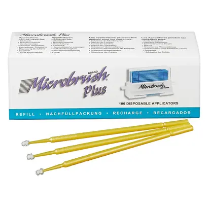 Young Microbrush International Ltd. Microbrush Plus Applikatoren fein gelb Pa 100