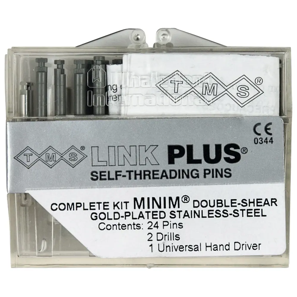 COLTENE TMS® LINK - Packung 24 Doppelstifte, 2 Bohrer K-92, 1 Handschraubschlüssel, Minim 2 in 1 silber EL731-24