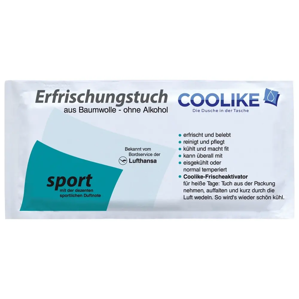 Coolike Erfrischungstücher - Karton 50 Stück Sport