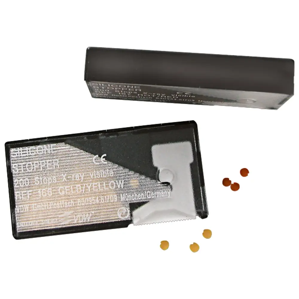 VDW SILIKON STOPPER - Packung 200 Stück gelb VDW SILIKON STOPPER - Packung 200 Stück gelb