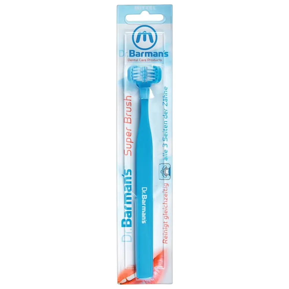 Hentschel-Dental Dr. Barmans Superbrush Dreikopf-Zahnbürste - Stück mittel
