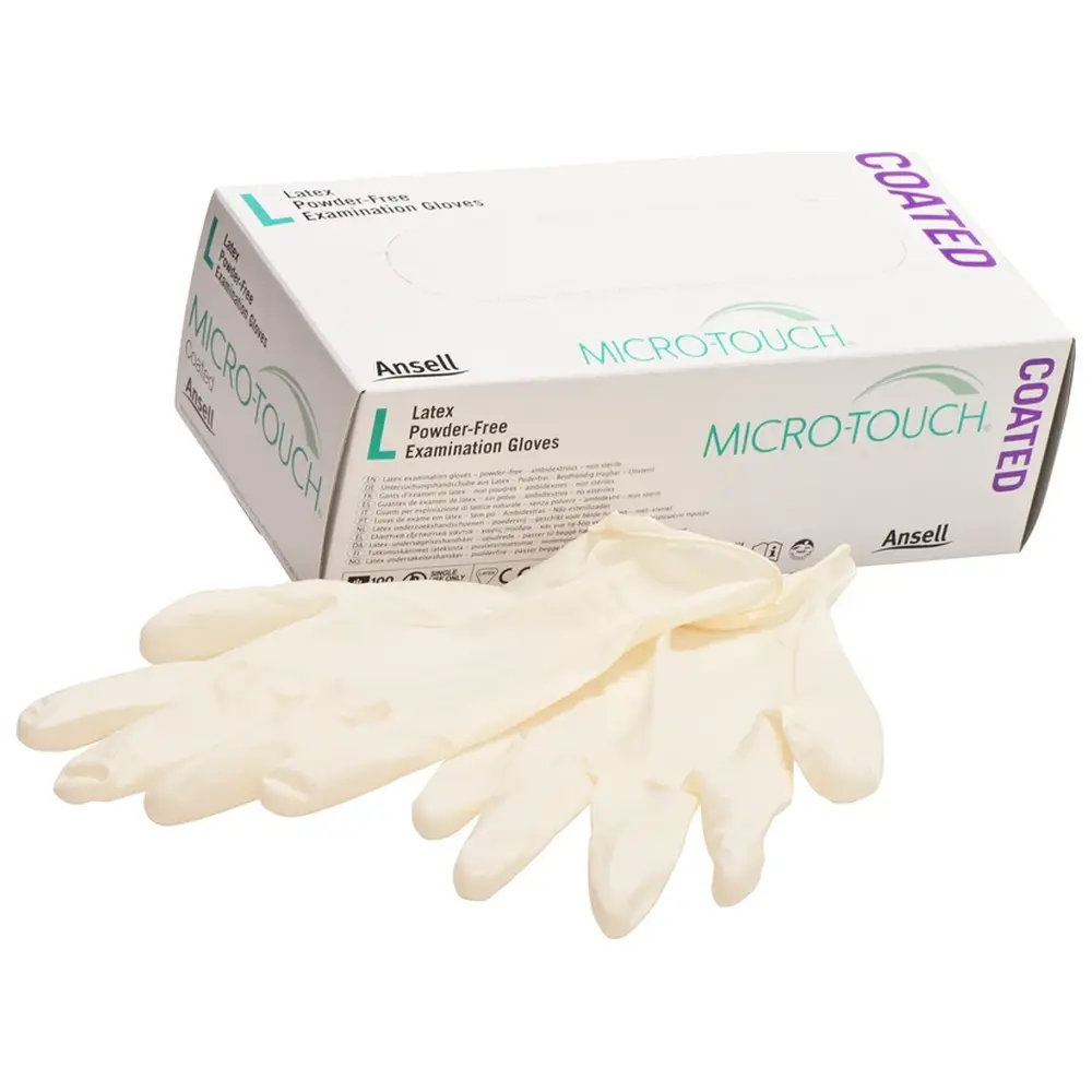 Ansell MICRO-TOUCH® Coated - Packung 100 Stück puderfrei, weiß, L
