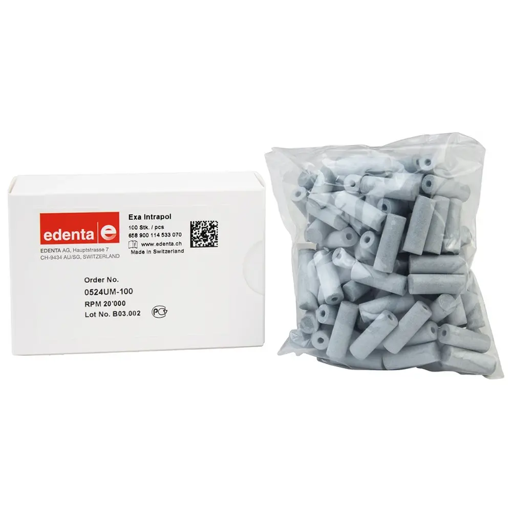 Edenta Exa Intrapol - Packung 100 Stück unmontiert, weiß grob, Figur 114, 21 mm, ISO 070