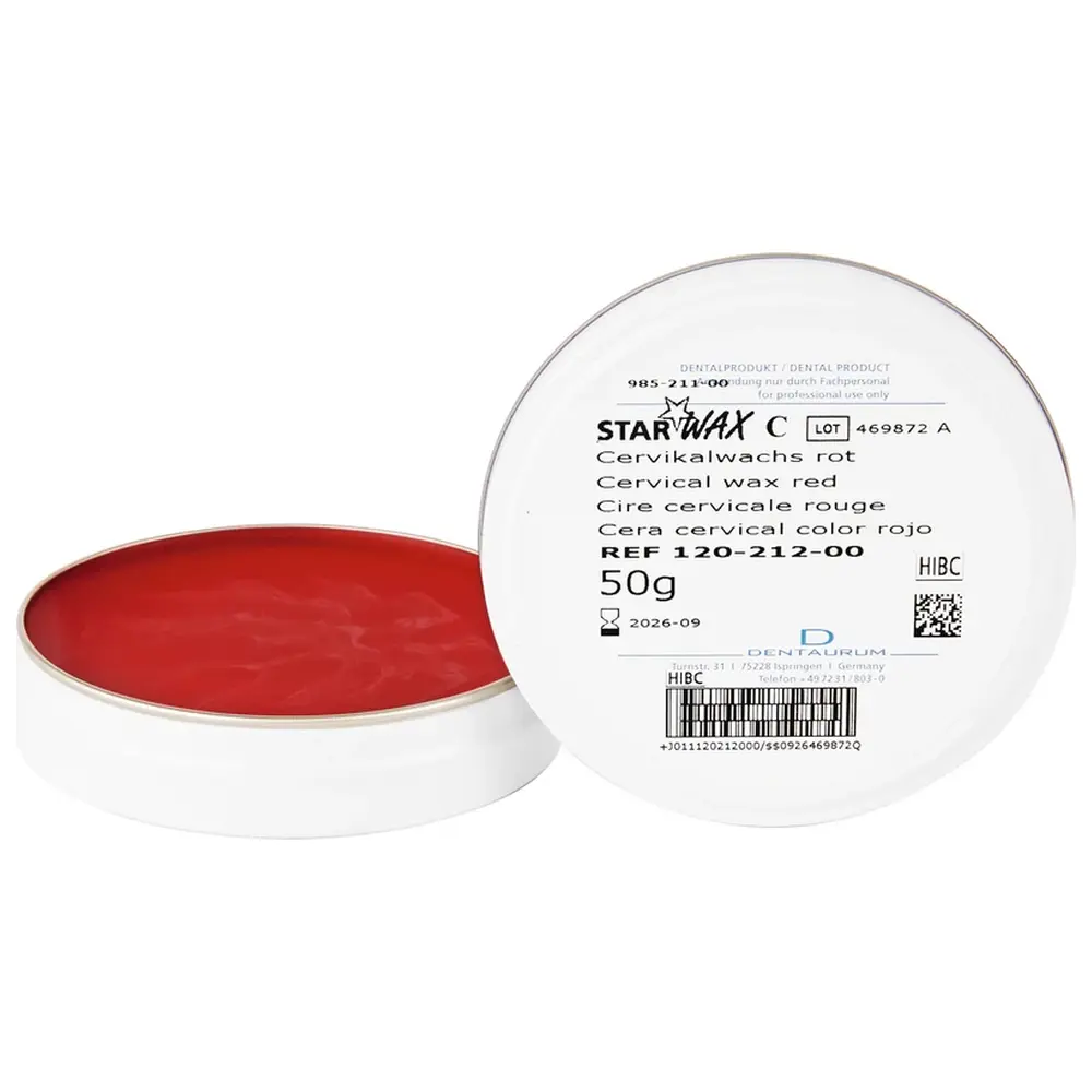 Dentaurum STARWAX Cervicalwachs - Dose 50 g rot