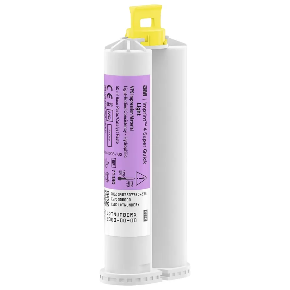 Solventum Dental Solutions Imprint™ 4 - Refill Packung 4 x 50 ml Doppelkartusche Super Quick Light, Zubehör