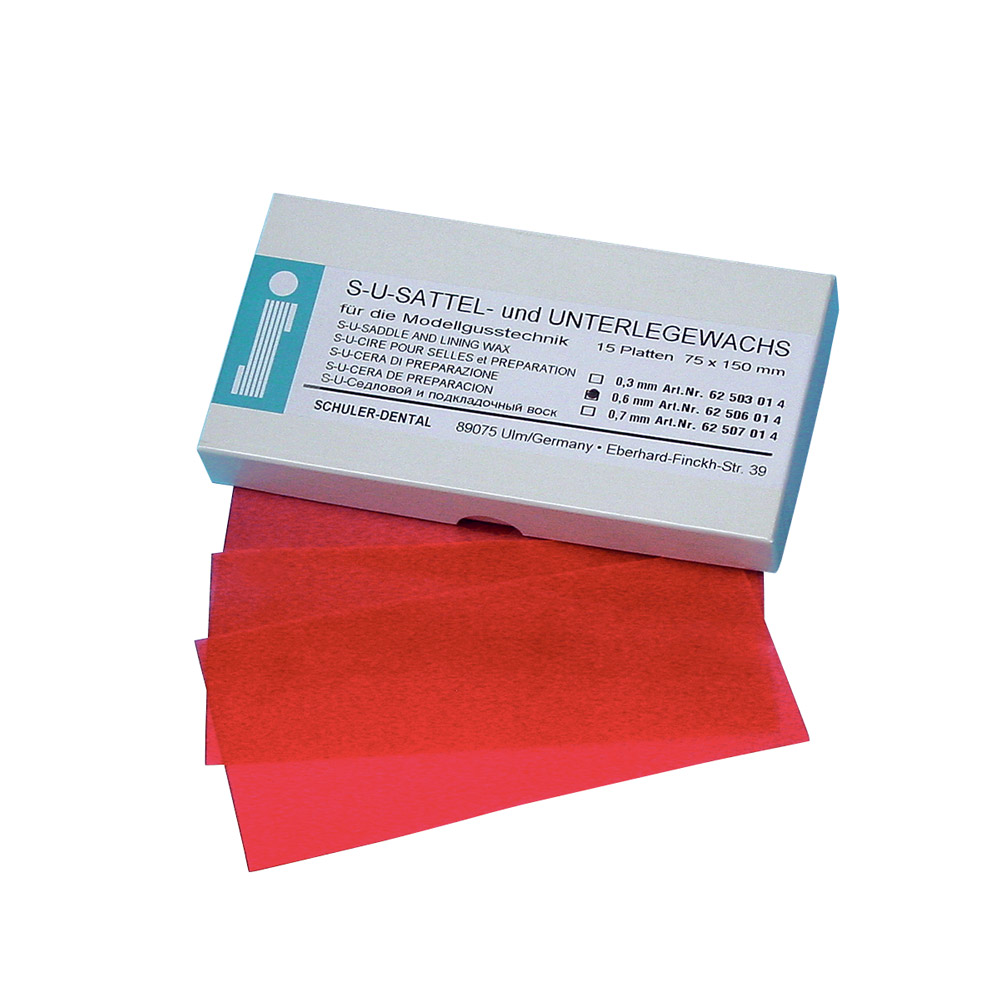 Sattel-/Unterlegewachs 0,6mm 15Tafeln