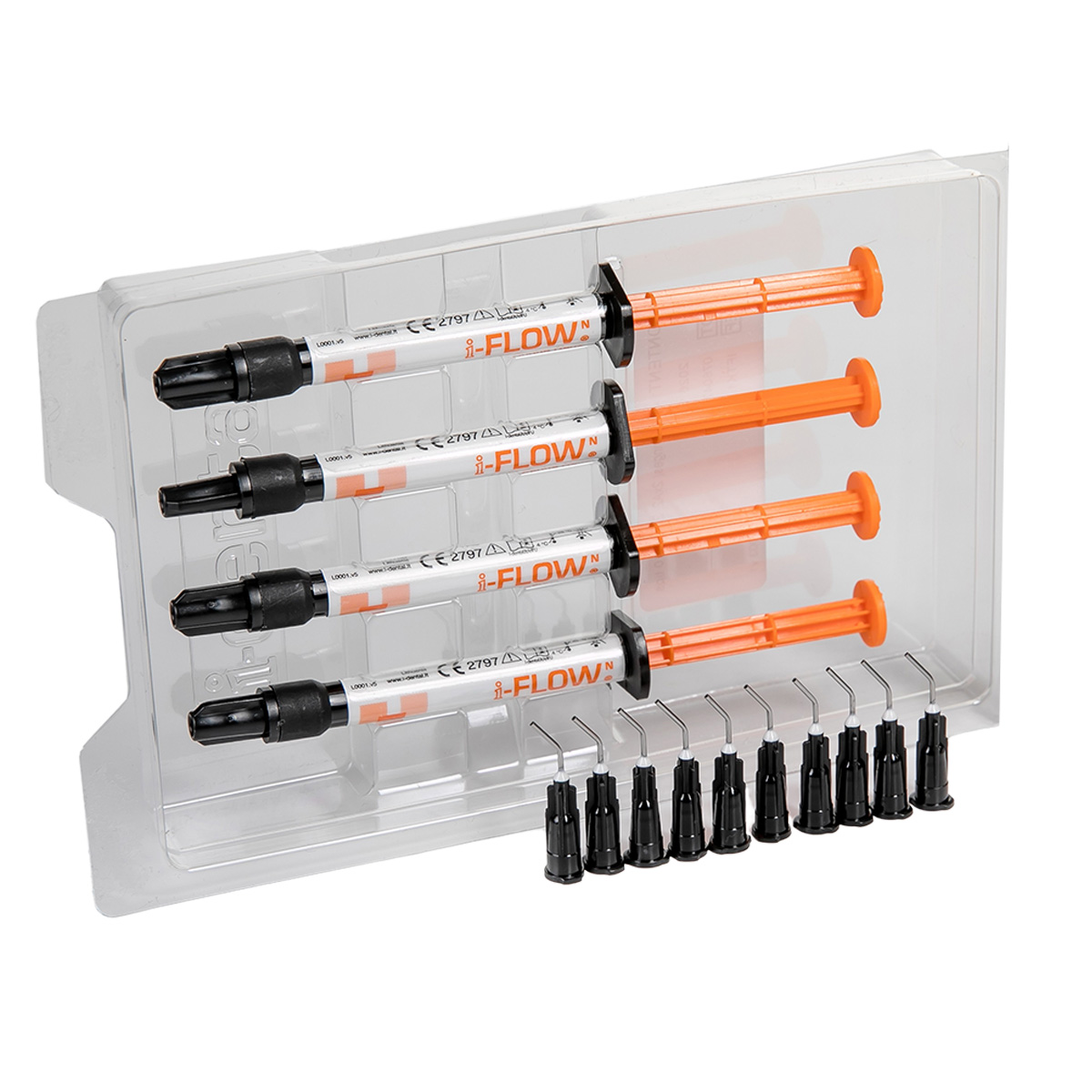 i-FLOWN Nano Fließkomposit – i-dental Light, 4x2g Spritzen, 10 Applikatorspitzen, Farbnuancen 2x A2/A3 i-FLOWN Nano Fließkomposit – i-dental Light, 4x2g Spritzen, 10 Applikatorspitzen, Farbnuancen 2x A2/A3